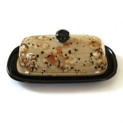 Butter Dish - Earth Tones Golden Brown